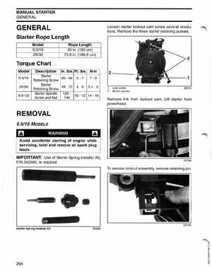 2004 SR Johnson 2 Stroke 9.9, 15, 25, 30 HP Outboards Service Manual, Page 295