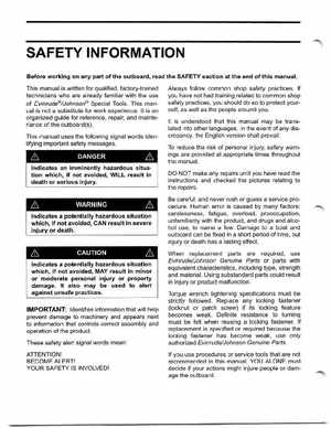 2005 SO Johnson 4 Stroke 9.9-15HP Outboards Service Manual, Page 3