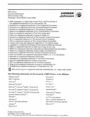 2006 Johnson SD 30 HP 4 Stroke Outboards Service Manual, PN 5006592, Page 2