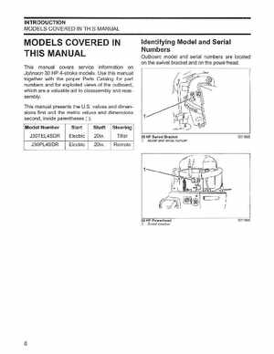 2006 Johnson SD 30 HP 4 Stroke Outboards Service Manual, PN 5006592, Page 7