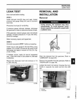 2006 Johnson SD 30 HP 4 Stroke Outboards Service Manual, PN 5006592, Page 202