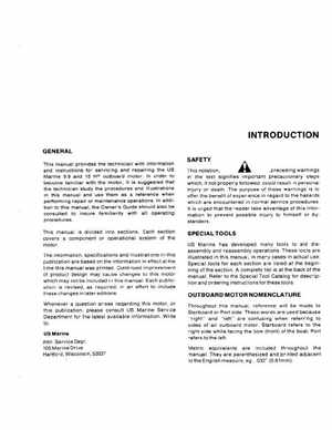 1984-1986 Mercury Force 9.9 and 15HP Outboards Service Manual, Page 3