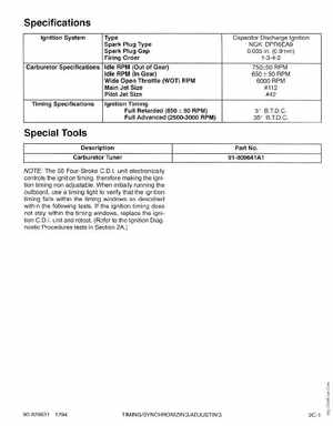 1995 Mariner Mercury Outboards Service Manual 50HP 4-Stroke, Page 57