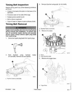 1995 Mariner Mercury Outboards Service Manual 50HP 4-Stroke, Page 108