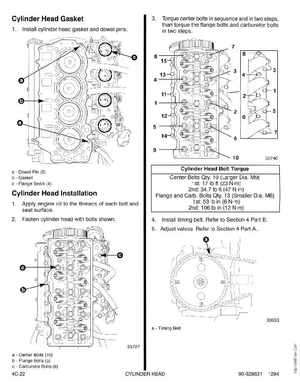 1995 Mariner Mercury Outboards Service Manual 50HP 4-Stroke, Page 134