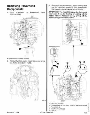 1995 Mariner Mercury Outboards Service Manual 50HP 4-Stroke, Page 146
