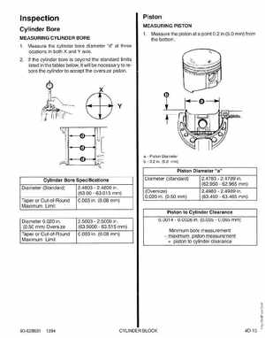 1995 Mariner Mercury Outboards Service Manual 50HP 4-Stroke, Page 150