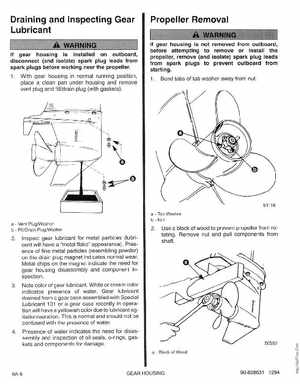 1995 Mariner Mercury Outboards Service Manual 50HP 4-Stroke, Page 221