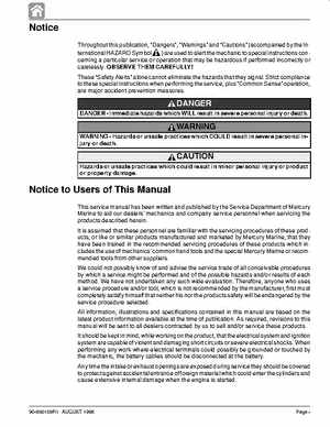 1998 Mercury 9.9/15HP 4-stroke outboards factory service manual, Page 2