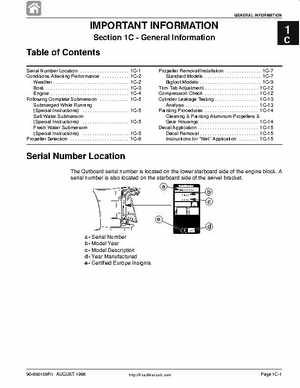 1998 Mercury 9.9/15HP 4-stroke outboards factory service manual, Page 29
