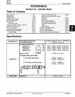 1998 Mercury 9.9/15HP 4-stroke outboards factory service manual, Page 152