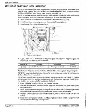 2005+ Mercury Verado 4 Stroke 200/225/250/275 6 gear housing Service Manual, Page 64