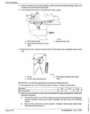 2005+ Mercury Verado 4 Stroke 200/225/250/275 6 gear housing Service Manual, Page 160