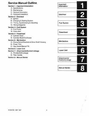 Mercury Mariner 25HP 4-Stroke Outboard Service Manual 1997, Page 4