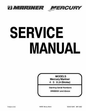 Mercury Mariner 4, 5, and 6HP 4-Stroke Factory Service Manual, Page 1