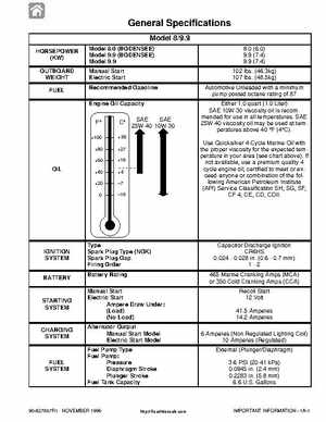Mercury Mariner 8/9.9HP 4-Stroke Factory Service Manual, Page 7
