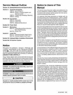 Mercury Mariner Outboard 225 3 Litre Service Manual 1994, Page 3