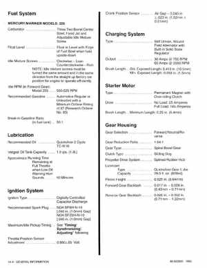 Mercury Mariner Outboard 225 3 Litre Service Manual 1994, Page 9