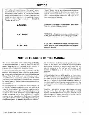 Mercury Mariner Outboards 2.2 / 2.5 / 3.0 Service Shop Manual, Page 2
