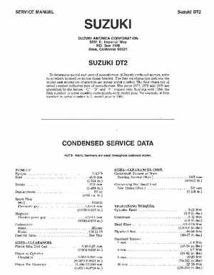 Suzuki 2-15HP outboard motors Service Manual, Page 1