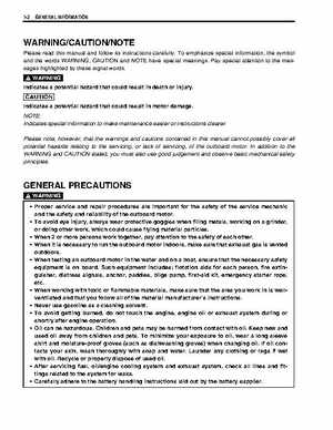 Suzuki 2003-2007 DF60 DF70 Outboard Motors Service Manual, Page 6