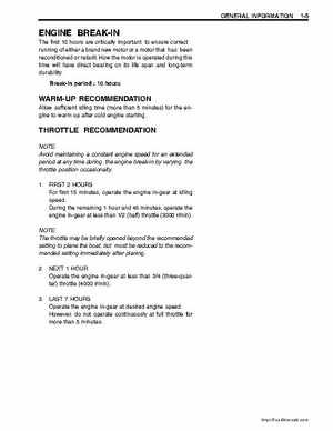 Suzuki DF25/DF30 Four Stroke Service Manual, Page 9