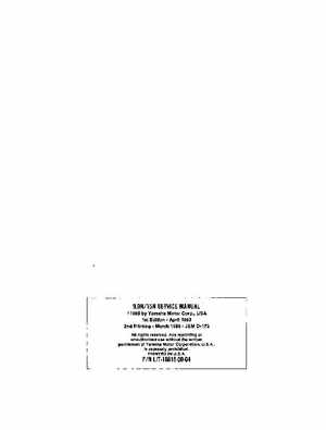 1991 Yamaha Outboard Factory Service Manual 9.9 and 15 HP, Page 3