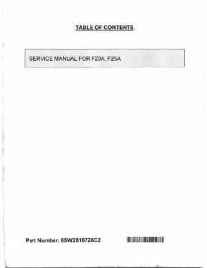 1998-2006 Yamaha F20/F25 Outboards Service Manual, Page 2