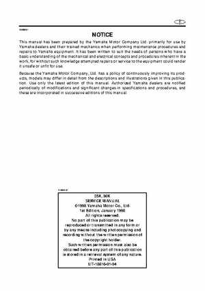 1998 Yamaha 25J, 30D, 25X, 30X outboards Factory Service Manual, Page 2