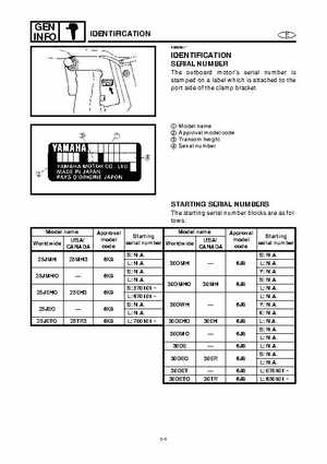 1998 Yamaha 25J, 30D, 25X, 30X outboards Factory Service Manual, Page 9