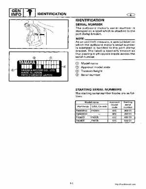 2000-2005 Yamaha F40B Outboard Service Manual, Page 18
