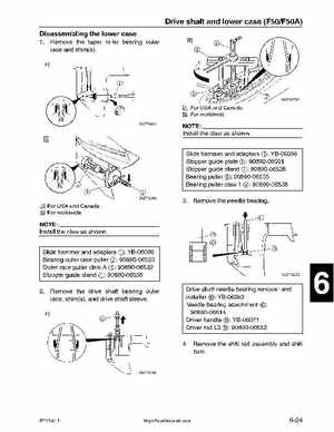 2001-2002 Yamaha 50HP F50Z/T50Z Ouboard 4-stroke engines service manual, Page 214