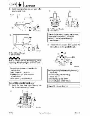 2001-2002 Yamaha 50HP F50Z/T50Z Ouboard 4-stroke engines service manual, Page 253
