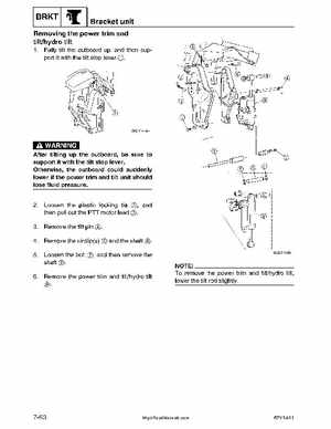 2001-2002 Yamaha 50HP F50Z/T50Z Ouboard 4-stroke engines service manual, Page 319