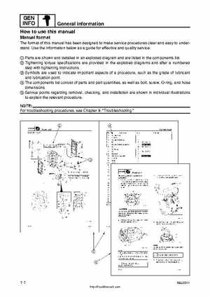 2001 Edition Yamaha F225A and LF225A Outboards Service Manual, Page 6