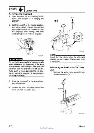 2001 Edition Yamaha F225A and LF225A Outboards Service Manual, Page 168