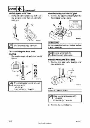 2001 Edition Yamaha F225A and LF225A Outboards Service Manual, Page 178