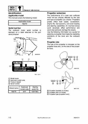 2005 Yamaha F90TR 90HP Outboards Factory Service Manual, Page 9