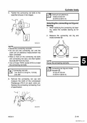 Yamaha F100B F100C Outboards Factory Service Manual, Page 137