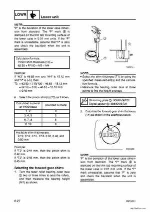 Yamaha F100B F100C Outboards Factory Service Manual, Page 174