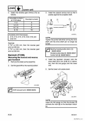 Yamaha F100B F100C Outboards Factory Service Manual, Page 176