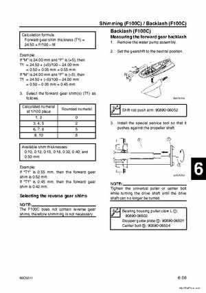 Yamaha F100B F100C Outboards Factory Service Manual, Page 203