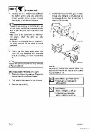 Yamaha F100B F100C Outboards Factory Service Manual, Page 256