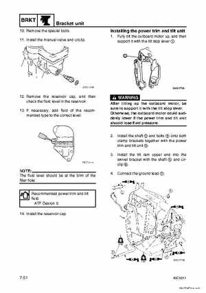 Yamaha F100B F100C Outboards Factory Service Manual, Page 258