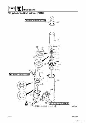 Yamaha F100B F100C Outboards Factory Service Manual, Page 278
