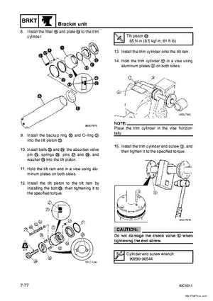 Yamaha F100B F100C Outboards Factory Service Manual, Page 284
