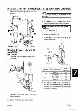Yamaha F100B F100C Outboards Factory Service Manual, Page 295