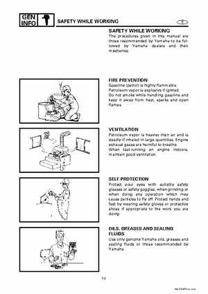 Yamaha Marine Outboards Factory Service / Repair/ Workshop Manual 225G 250B L250B, Page 10