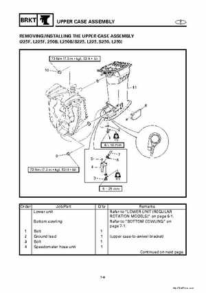 Yamaha Marine Outboards Factory Service / Repair/ Workshop Manual 225G 250B L250B, Page 238