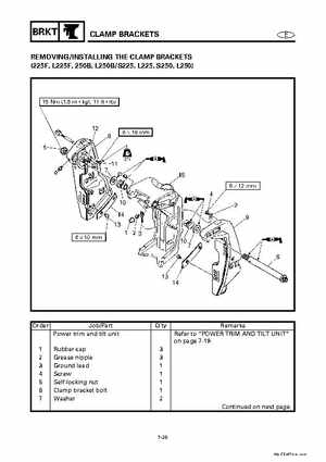 Yamaha Marine Outboards Factory Service / Repair/ Workshop Manual 225G 250B L250B, Page 255